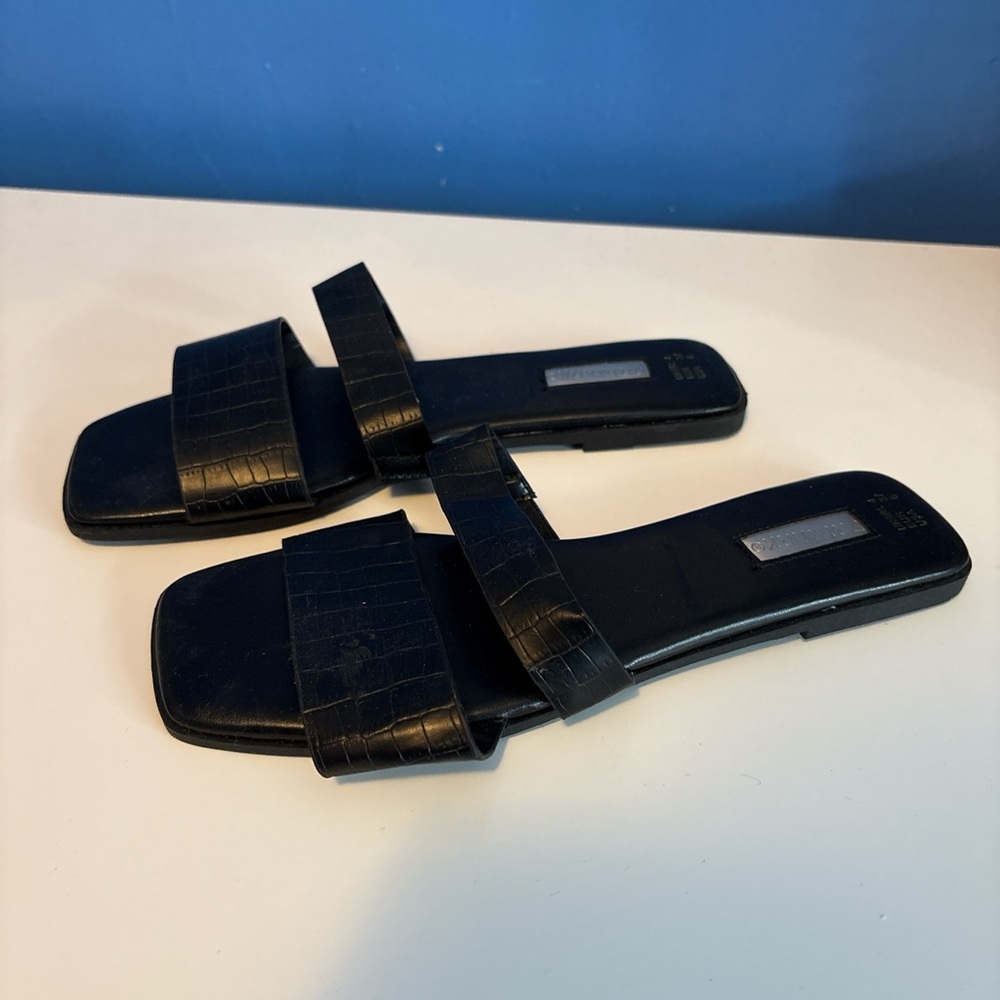Black Slide Sandals